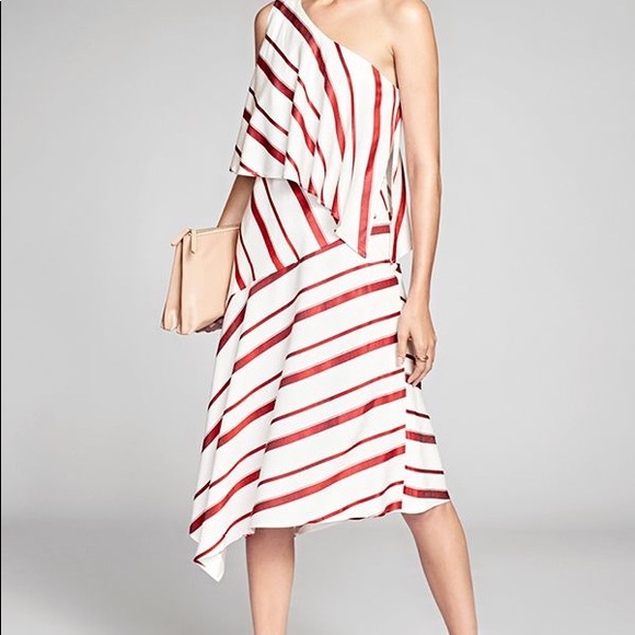 Banana Republic Striped Asymmetric Dress - Picture 2 of 15